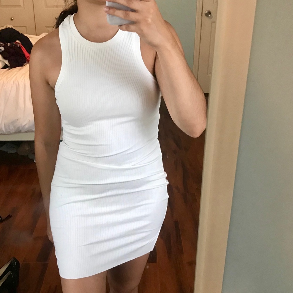NWT TOBI Ribbed White Bodycon Dress - S